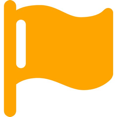 Orange Flag 3 Icon Free Orange Flag Icons