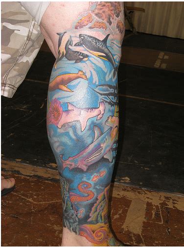 Marine Life Collage Tattoo Shark Tattoos Tattoos