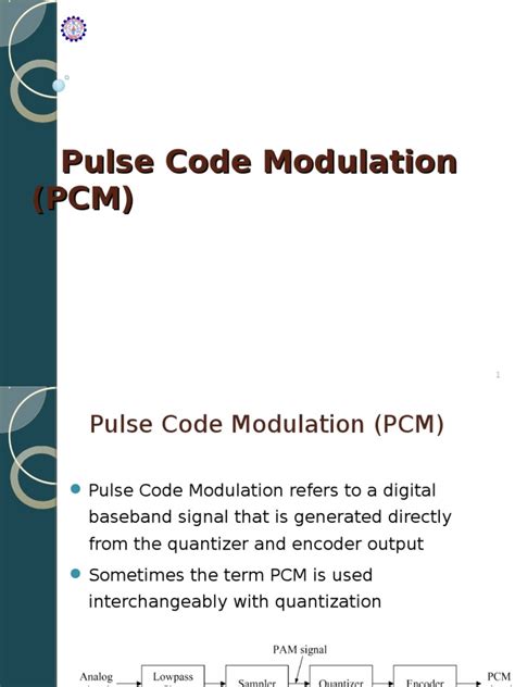 Pulse Code Modulation Pcm Pdf Modulation Sampling Signal