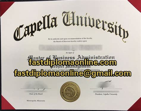 Capella University Mba Diploma Replacement Online