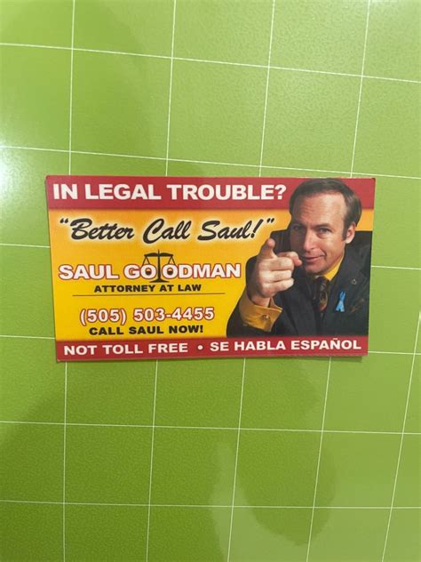 Better Call Saul Business Card Stickers In Legal Trouble Etsy