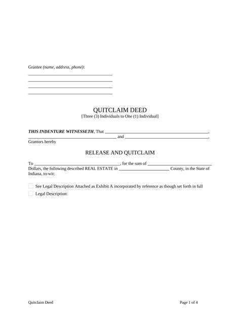 In Quitclaim Deed Form Fill Out And Sign Printable Pdf Template Signnow