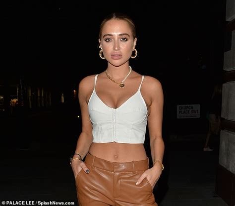 Love Islands Georgia Harrison Displays The Results Of Her Recent Boob Job In A White Crop Top