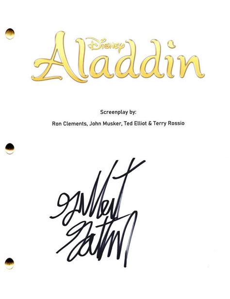 Gilbert Gottfried Authentic Autographed Aladdin Script Prime Time