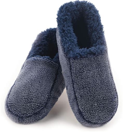 Snoozies Mens Two Tone Fleece Lined Slippers Comfortable