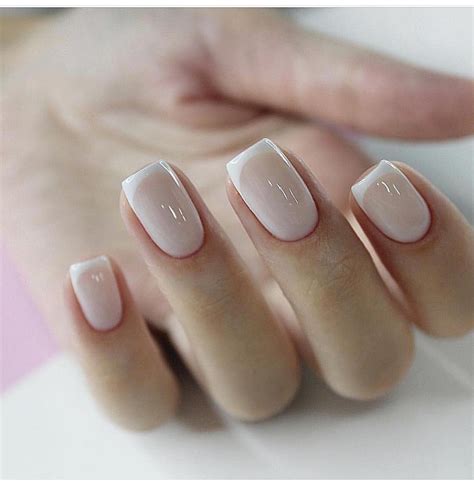 Elegant French Manicure Nails Are Perfect Length And Shape Clean