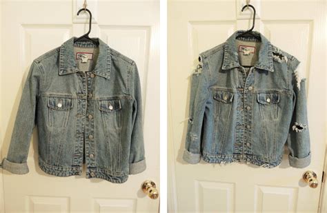 Petite Creep Diy Distressed Denim Jacket