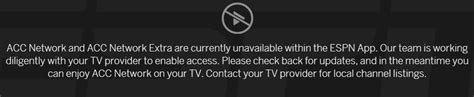 Feel free to let me/others know of your favourite samsung tv apps! ACC Network Not working on Watch ESPN APP (Apple TV) | AT ...