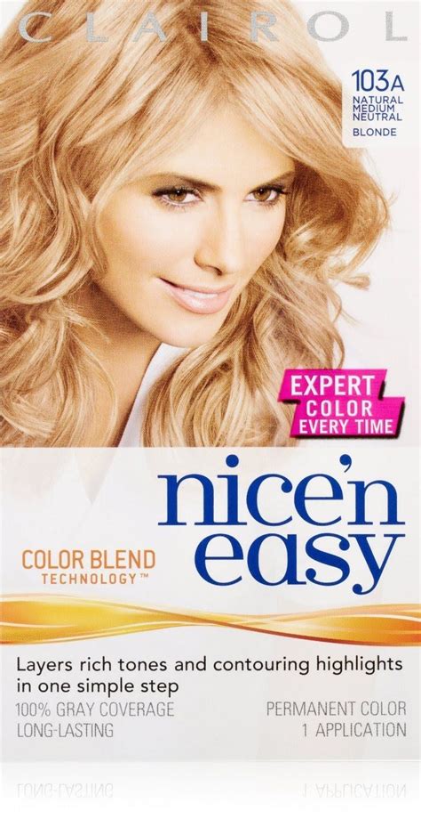 103a Natural Medium Neutral Blonde Clairol Review Neutral Blonde Clairol Blonde
