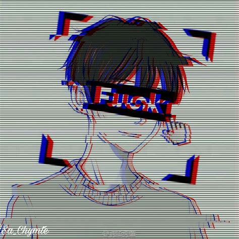 Anime Sad Boy Glitch Anime Wallpapers D93