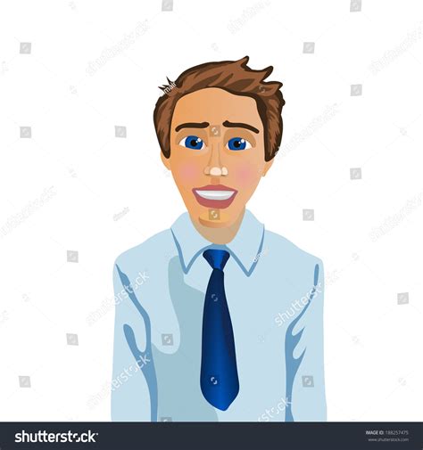 Cartoon Character Businessman Manager Vector Stock Vector Royalty Free
