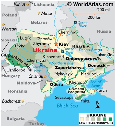 Ukraine Map Geography Of Ukraine Map Of Ukraine