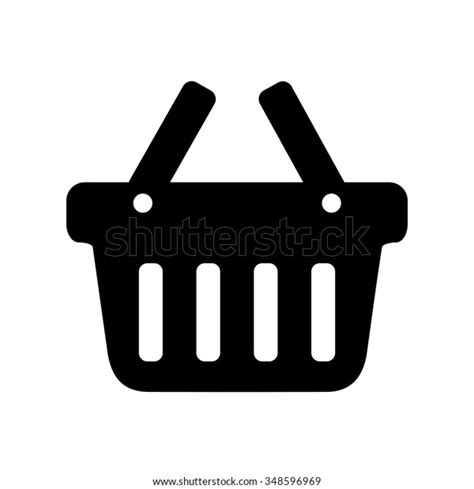 Shopping Basket Icon Stock Vector Royalty Free 348596969 Shutterstock