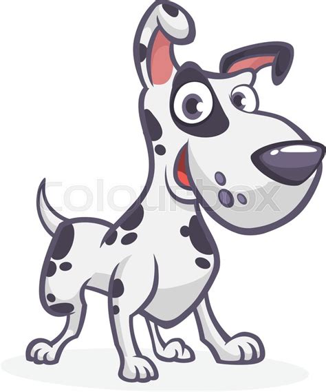 Cartoon Cute Dalmatian Dog Vector Stock Vector