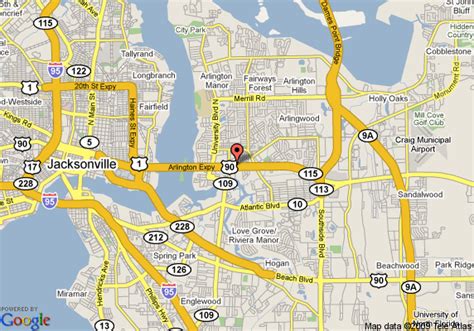 Map Of Regency Inn Jacksonville