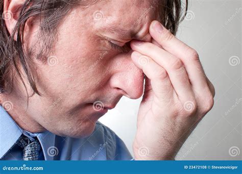 Businessman With Headache Stock Photo Image Of Depression 23472108