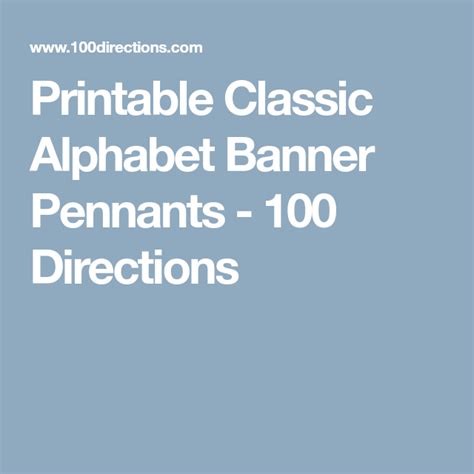 Printable Classic Alphabet Banner Pennants Alphabet Banner Banner