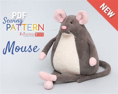 Mouse Sewing Pattern Plush Animal Toy Doll Pdf Etsy Plush Animals
