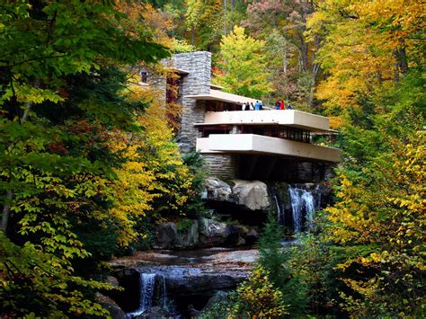 Frank Lloyd Wrights Residential Masterpiece Fallingwater Is Nestled In