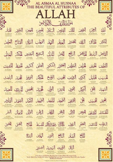 Bacaan 99 asmaul husna bahasa arab, latin lengkap. 99 name of ALLAH pic 5 أسماء الله الحسنى | Kaligrafi ...