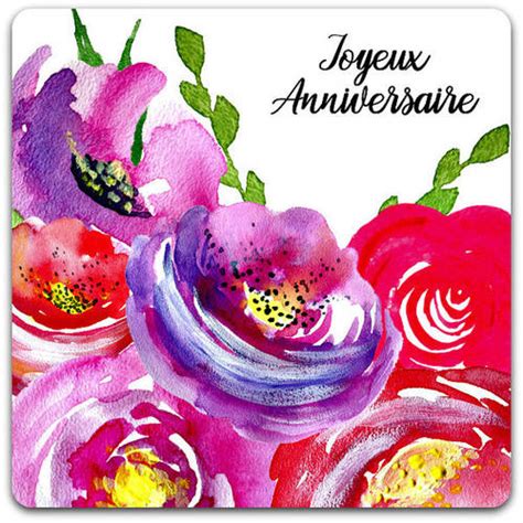 We did not find results for: Carte double fleurs joyeux anniversaire 15cm x 15cm - card ...