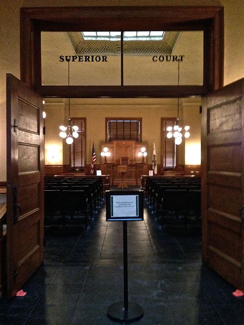The Courtroom On Display At The Old Orange County Courthouse Was The