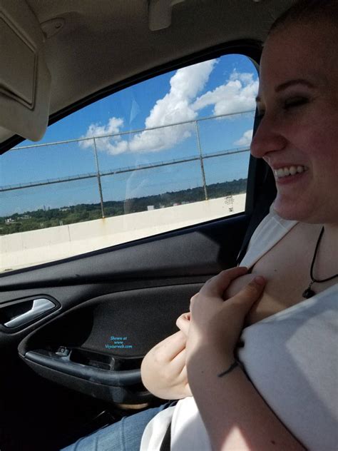 Flashing Tits In The Car On Vacation September 2018 Voyeur Web