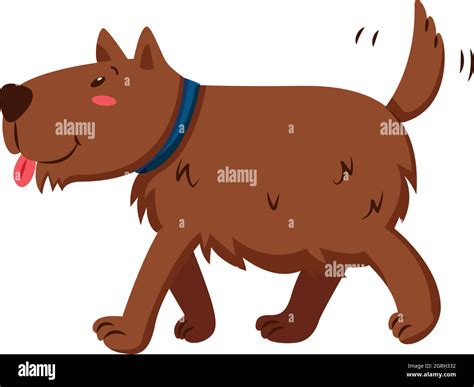 Brown Dog Wagging Its Tail Stock Vector Image And Art Alamy