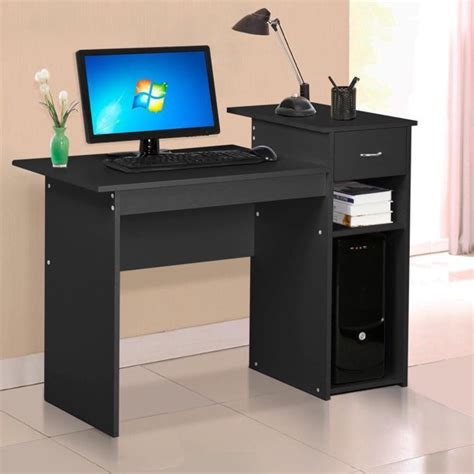 Ubesgoo Corner Desk Wood Top Pc Laptop Table Workstation Furniture
