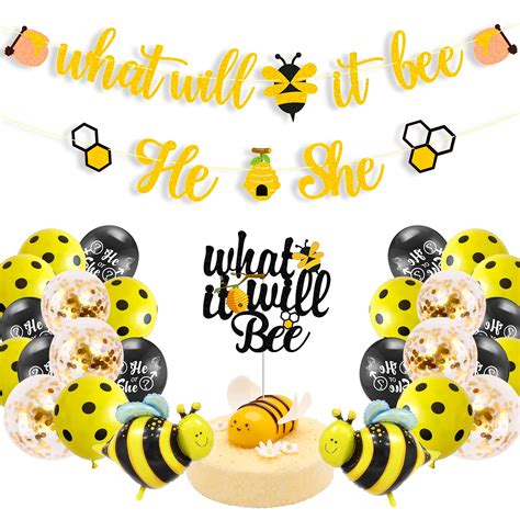 Buy Erprobeen What Will It Bee Gender Reveal Party Supplies Bumble Bee