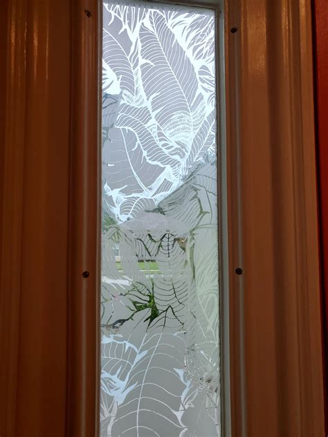 Tropical Leaves Sliding Glass Door Static Cling Window Film World
