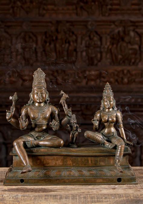 Sold Bronze Somaskanda Shiva Parvati And Murugan 15 115b28 Hindu