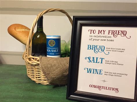Make sure to link to the product link directly if possible. Home Blessing Bread Salt Wine Poem housewarming print ...