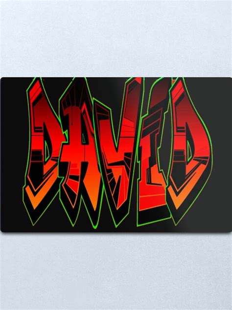 David Name In Graffiti Metal Print By Shieldsy43 Redbubble