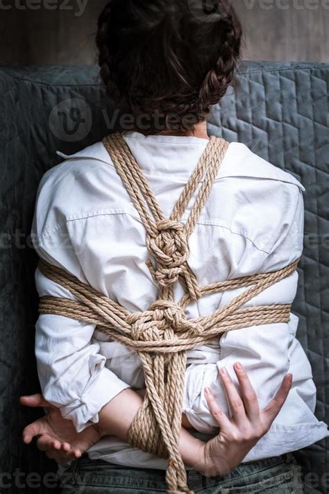 Woman Bound With A Rope In Japanese Technique Shibari Stock Photo At Vecteezy