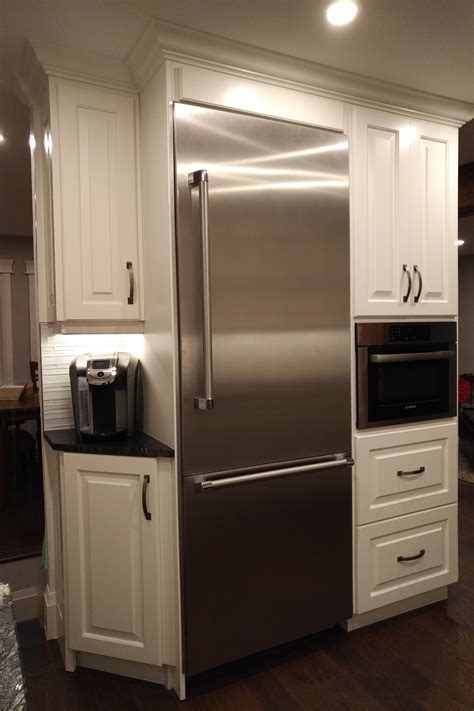 Thermador Built In Fridge With Speed Oven Cabinet Divider Wall From