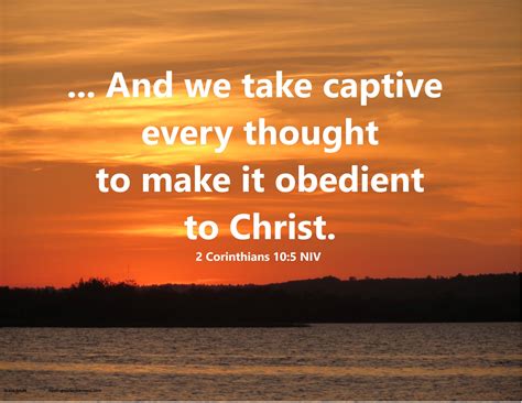 Take Captive Every Thought Knowing God Love Scriptures Bible Verse Art