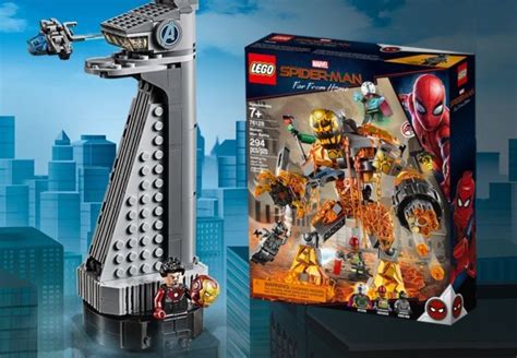 Spider Man Far From Home Lego Sets Launch With Free Avengers Tower Offer