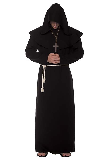 Monk Black Robe Mens Costume