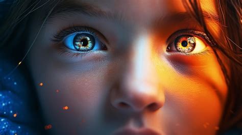 Premium Ai Image A Girl With Blue Eyes Looking At The Camera