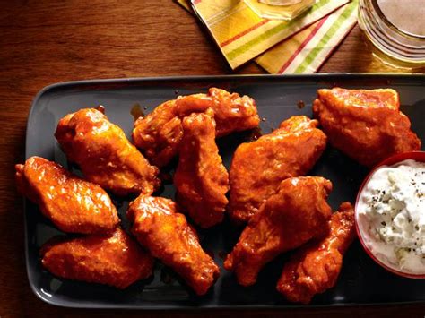 Hot sauces, wing sauces, articles, seasoning blends Fried Buffalo Wings With Blue Cheese Dip Recipe | Food ...