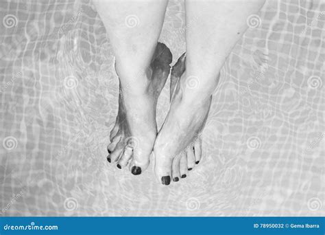 Woman Legs On Pool Water Summer Stock Photo Image Of Beautiful Feet