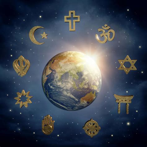 Earth And Religious Symbols Stock Image Image Of Belief