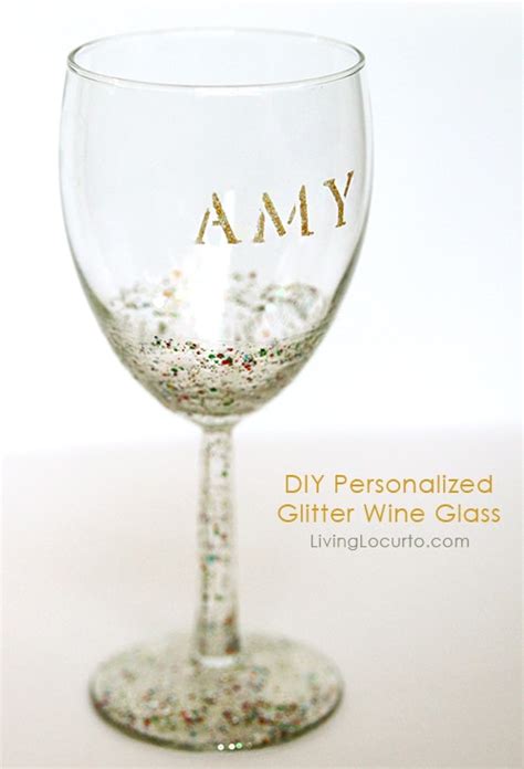 Diy Glitter Wine Glass Easy Craft Tutorial
