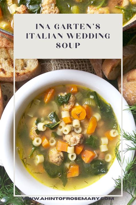 Ina Gartens Italian Wedding Soup Recipe Italian Wedding Soup