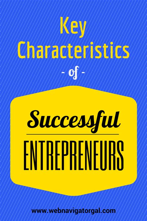Key Characteristics Of Successful Entrepreneurs