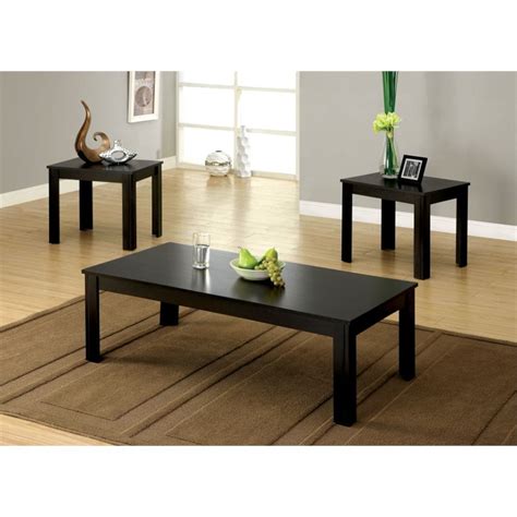 You are now subscribed to the walmart newsletter. Bowery Hill 3 Piece Coffee Table Set in Black - Walmart ...