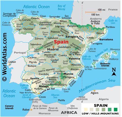 Printable Spain Map