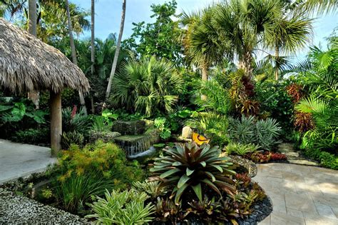 Key West Tropical Landscape Hardscaping Garden Pond Tropical