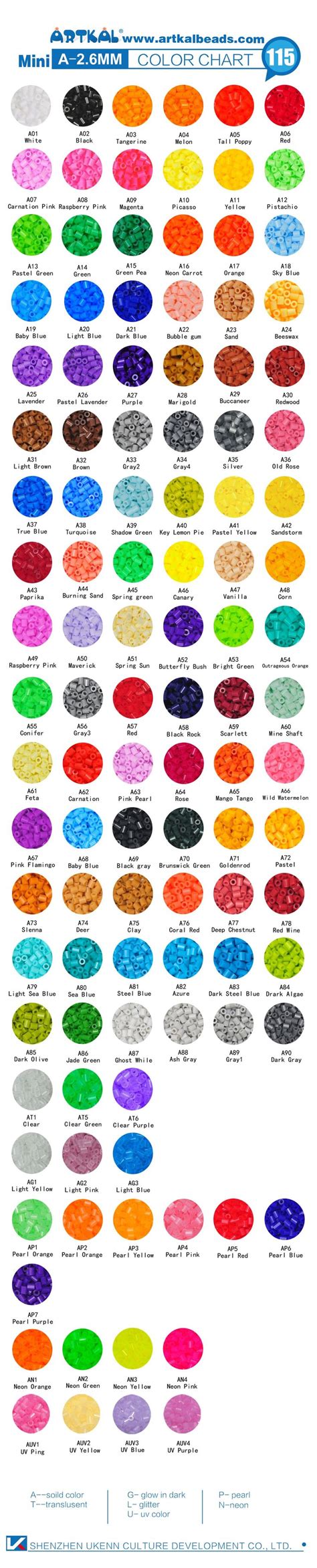 Perler Beads Color Chart Updated Artkal A Series Color Chart My Xxx Hot Girl